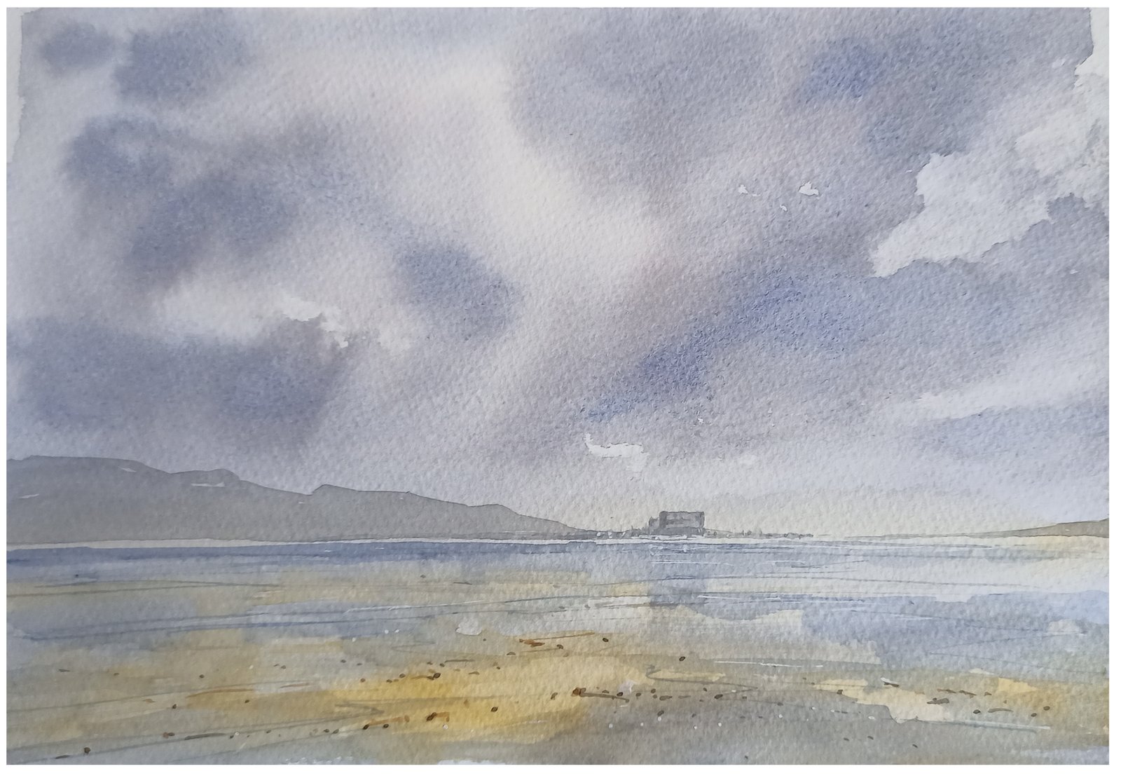 Towards Heysham watercolour painting by Steve Fairhurst