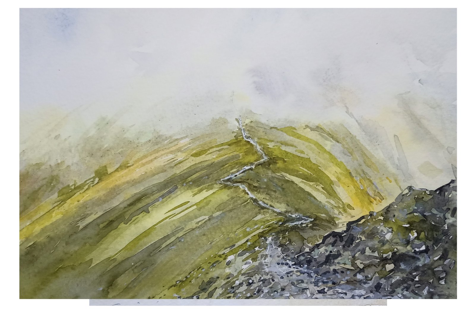 The Track to Raise watercolour painting by Steve Fairhurst